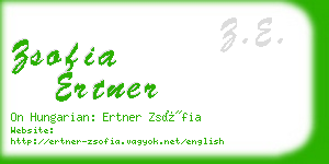 zsofia ertner business card